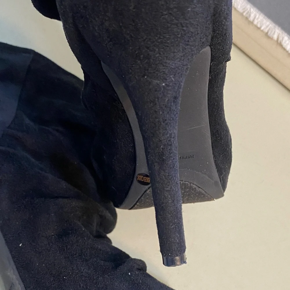 BCBGeneration Black Slouchy Suede Ankle Boots - Picture 3 of 6